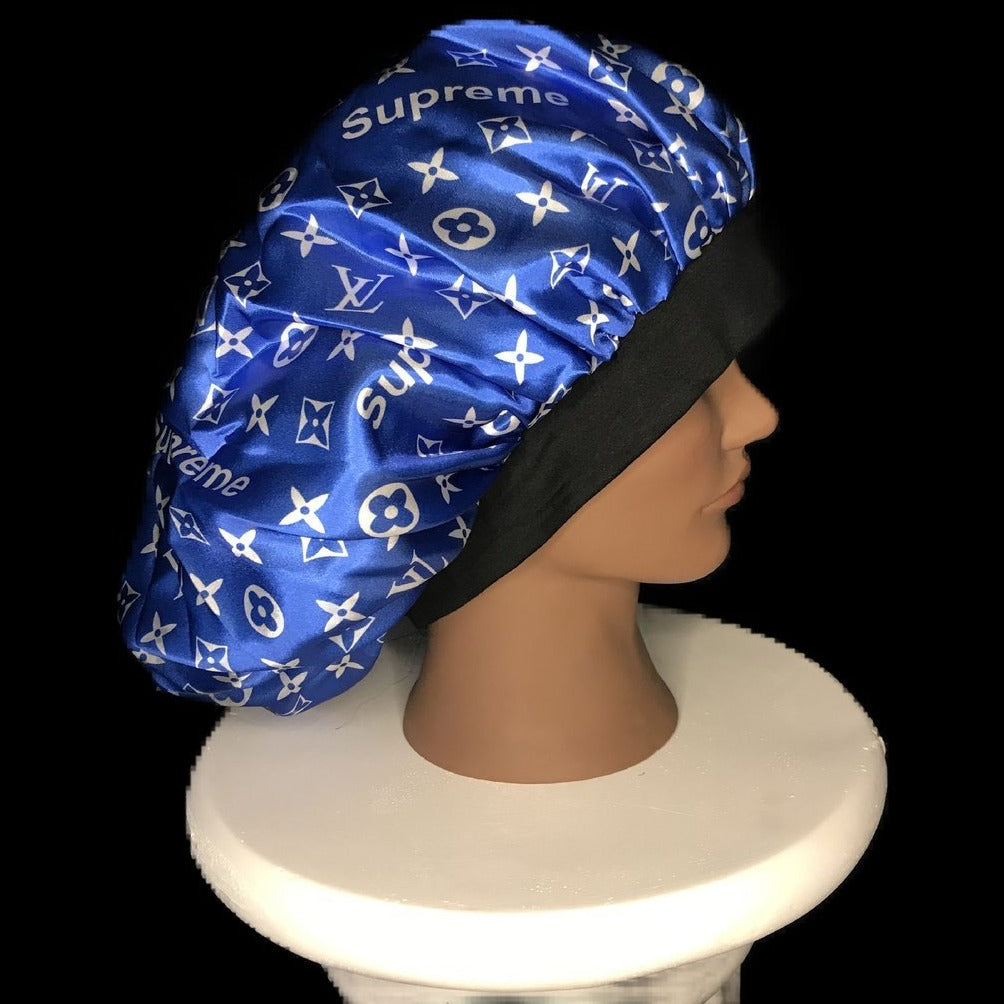 Blue/White LV Bonnet  Designer Rags Collection