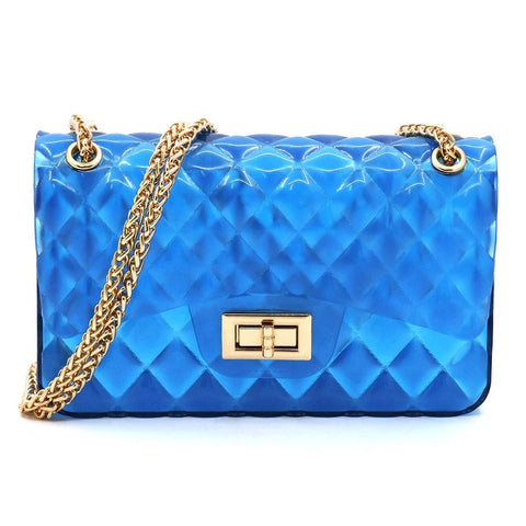 Blue Clear Quilted Jelly Bag