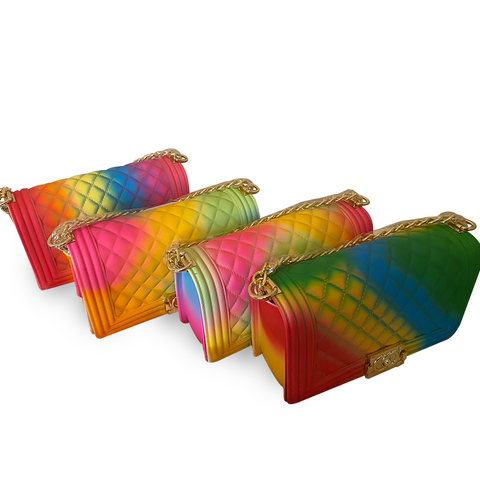 Large Multi Colored Jelly Purse
