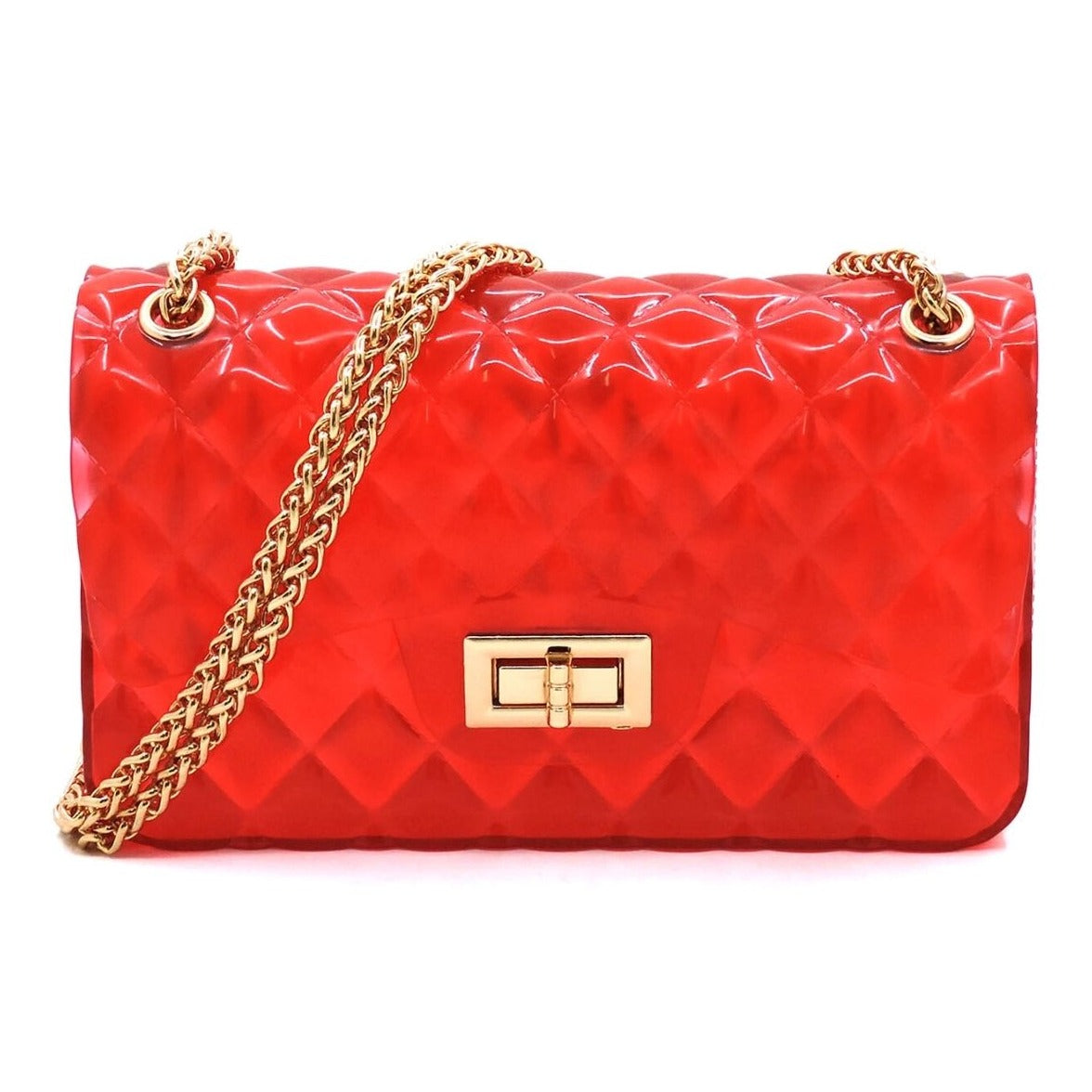 Red Clear Quilted Jelly Bag