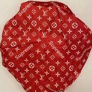 Designer Inspired LV Supreme (Red) Bonnet